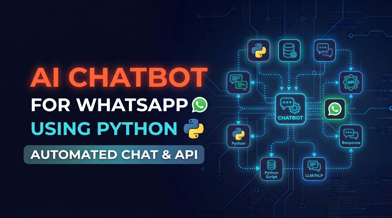 I will build an AI chatbot for WhatsApp using Python that answers your customers
